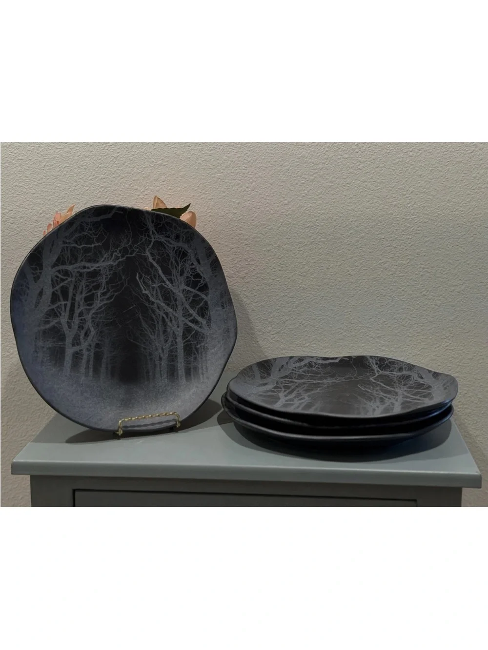 Corona Haunted Forest Halloween Dinner Plates Set of 4 10.5